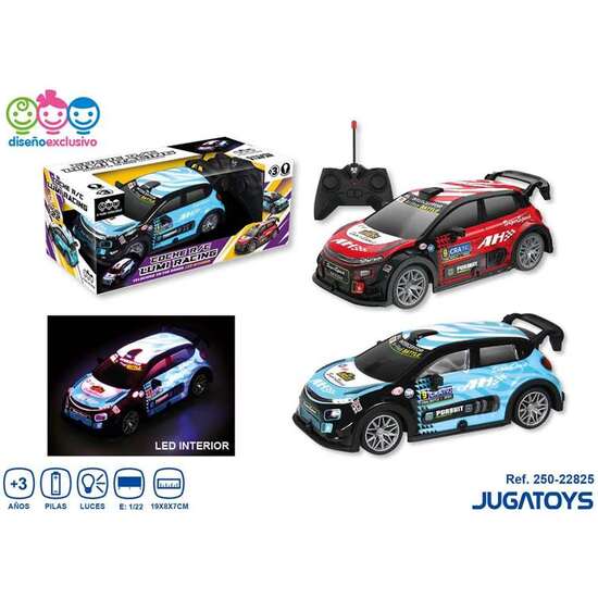 COCHE RADIO CONTROL LUMI RACING ESCALA 1:22, CON LUCES LED, 19X8X7CM - MODELOS SURTIDOS image 0