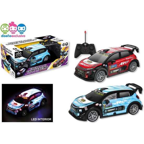 COCHE RADIO CONTROL LUMI RACING ESCALA 1:22, CON LUCES LED, 19X8X7CM - MODELOS SURTIDOS image 1