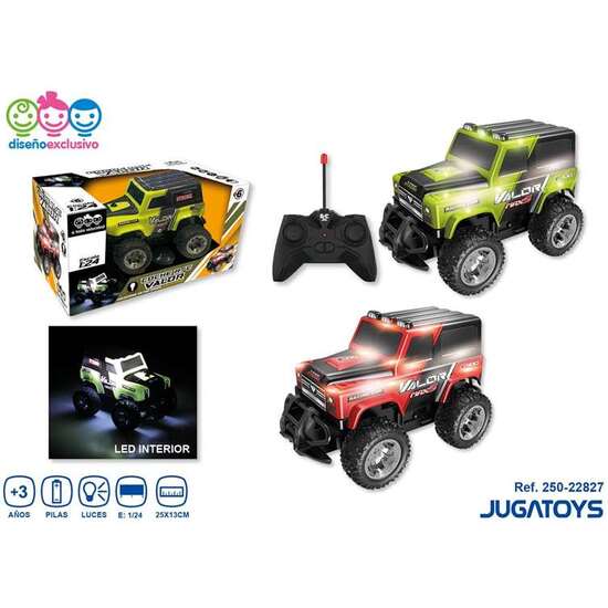 COCHE RADIO CONTROL VALOR CON LUCES, BATERIA Y USB 25X13CM - MODELOS SURTIDOS image 0