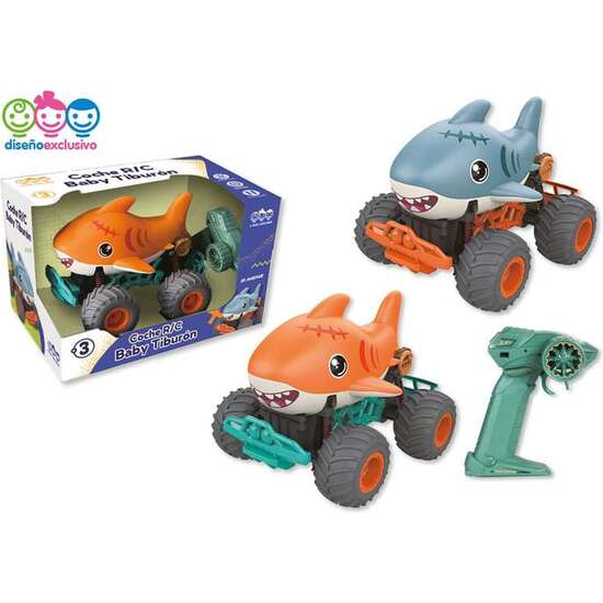 COCHE RADIO CONTROL BABY TIBURÓN 23X16X18CM - MODELOS SURTIDOS image 1