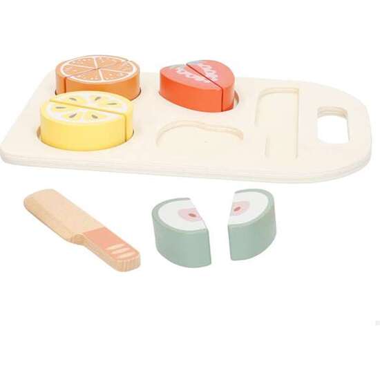 TABLA DE FRUTA CON VERDURA MADERA INCLUYE 10 PIEZAS. 22X25X15 CM - MODELOS SURTIDOS image 1