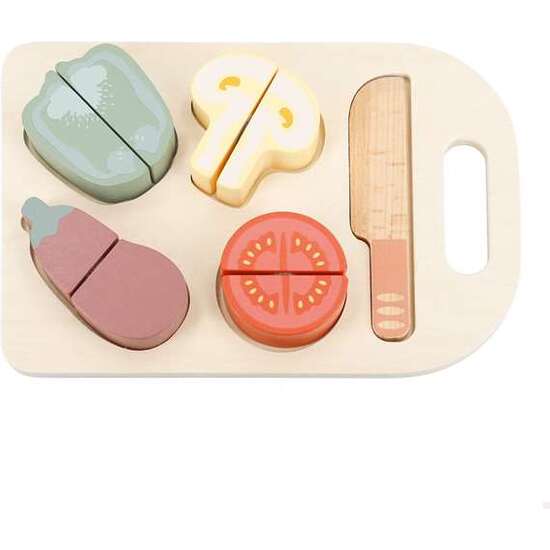 TABLA DE FRUTA CON VERDURA MADERA INCLUYE 10 PIEZAS. 22X25X15 CM - MODELOS SURTIDOS image 2