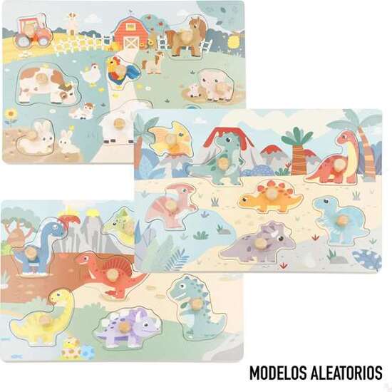 PUZZLE MADERA DINOSAURIO 29,5X25X21,5 CM - MODELOS SURTIDOS image 0