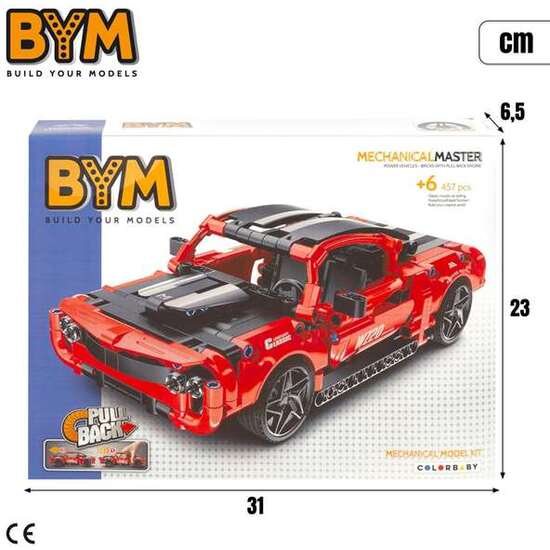 JUEGO CONSTRUCCION COCHE RACING RETROFRICCION 457 PIEZAS. 12X23.5X7.3 CM image 0