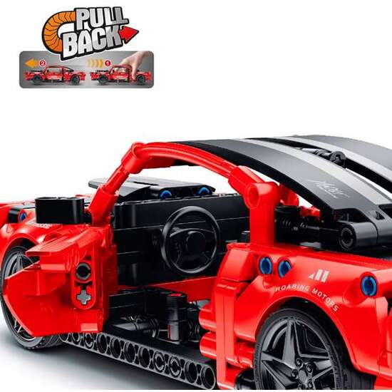 JUEGO CONSTRUCCION COCHE RACING RETROFRICCION 457 PIEZAS. 12X23.5X7.3 CM image 2