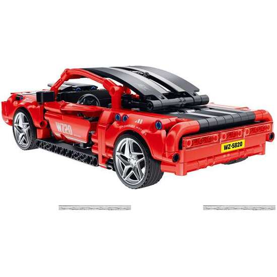 JUEGO CONSTRUCCION COCHE RACING RETROFRICCION 457 PIEZAS. 12X23.5X7.3 CM image 5