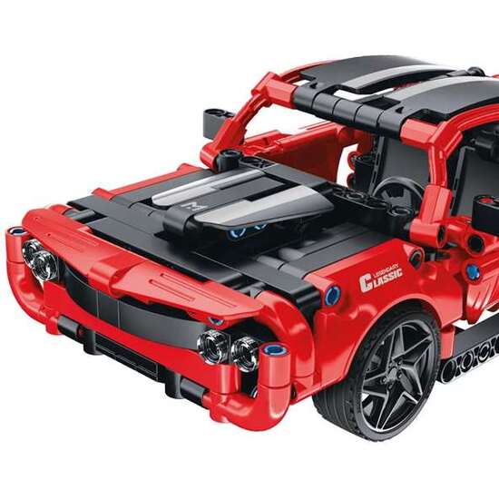 JUEGO CONSTRUCCION COCHE RACING RETROFRICCION 457 PIEZAS. 12X23.5X7.3 CM image 6
