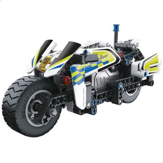 JUEGO CONSTRUCCION MOTO POLICIA RETROFRICCION 193 PIEZAS. 7X19X9 CM image 1