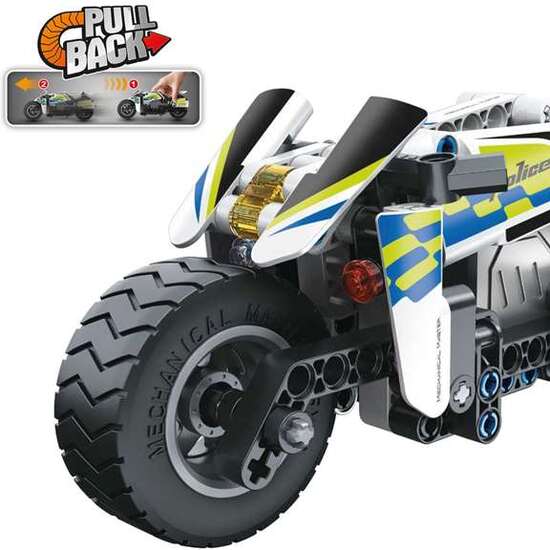 JUEGO CONSTRUCCION MOTO POLICIA RETROFRICCION 193 PIEZAS. 7X19X9 CM image 2