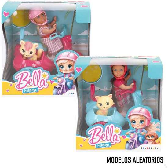 MUÑECA CON MOTO Y MASCOTA 12 CM. image 0