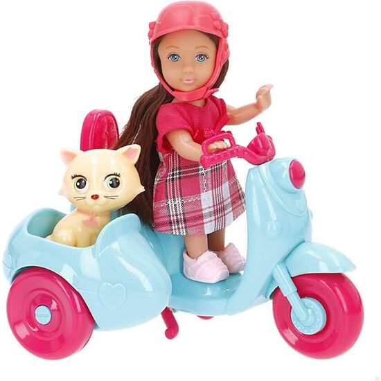 MUÑECA CON MOTO Y MASCOTA 12 CM. image 1