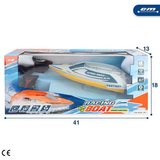 LANCHA RAPIDA RADIO CONTROL 28 CM. 2.4 GHZ Y CARGADOR USB image 0