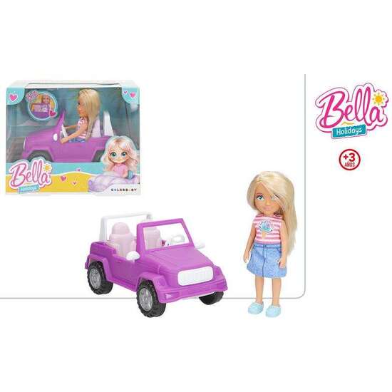 MUÑECA BELLA CON COCHE 18X10X14 CM image 0