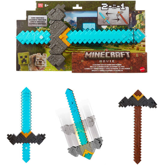 ESPADA PICO TRANSFORMABLE MINECRAFT LA PELICULA image 0