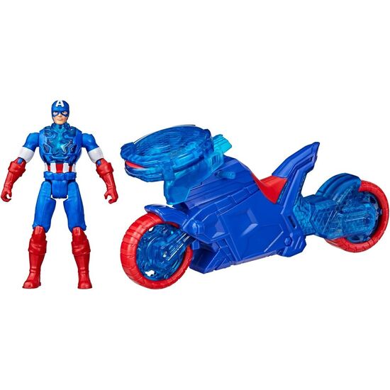 MOTO LANZAESCUDOS + FIGURA CAPITAN AMERICA LOS VENGADORES AVENGERS MARVEL image 1