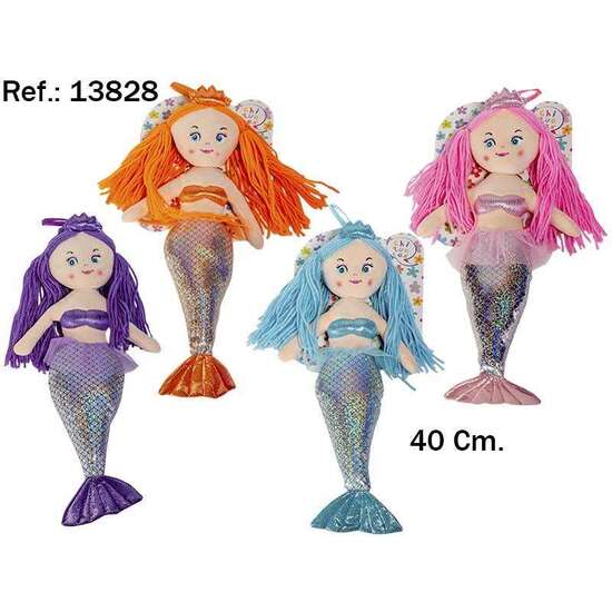 MUÑECA SIRENITA 4 COLORES 40CM image 0
