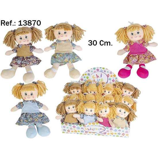 MUÑECA DANIELA EN 4 COLORES 30CM image 0