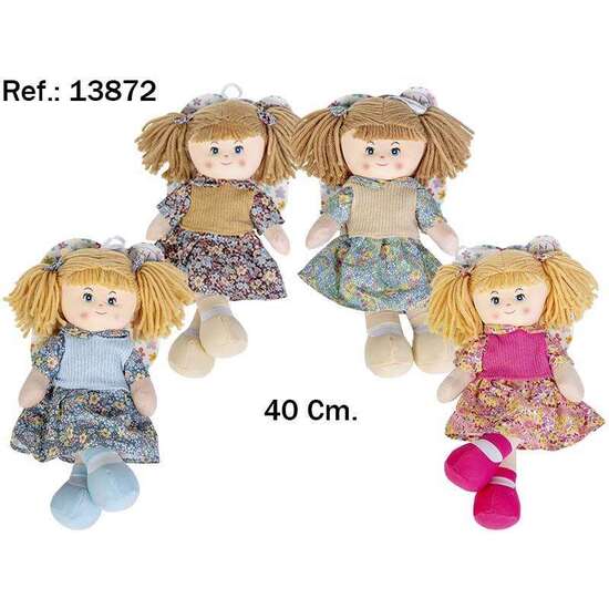 MUÑECA DANIELA EN 4 COLORES 40CM image 0