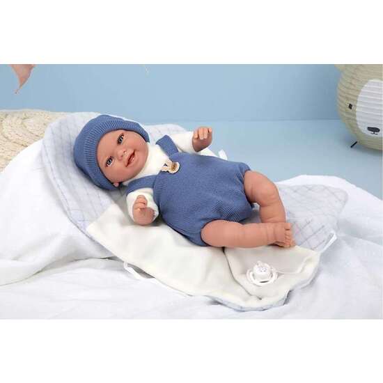 MUÑECA ELEGANCE 35 CM BABYTO AZUL C/MANTA (MUÑECO DE PESO) image 0