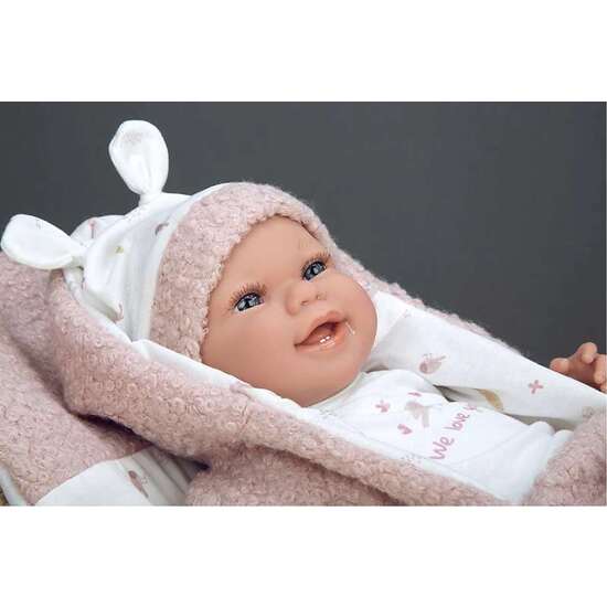 MUÑECA ELEGANCE 40 CM COLIN ROSA C/COJIN (MUÑECO DE PESO) image 1