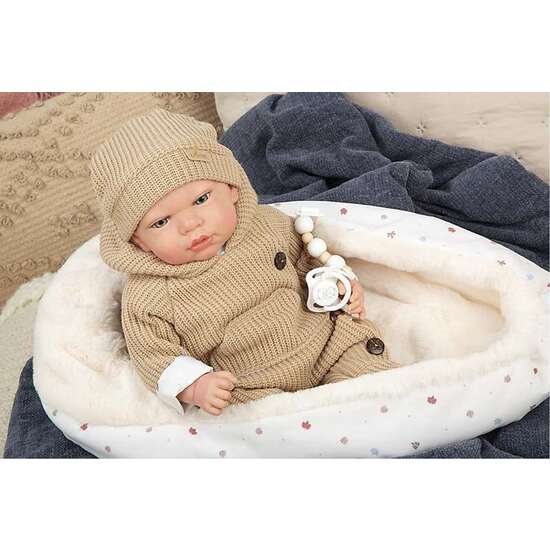 MUÑECA REBORN ARIAS 40 CM OLONA BEIGE C/SACO DORMIR image 1