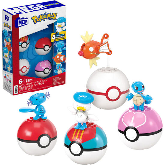 MEGA CONSTRUX EQUIPO DE ENTRENADOR DE AGUA POKEMON image 0