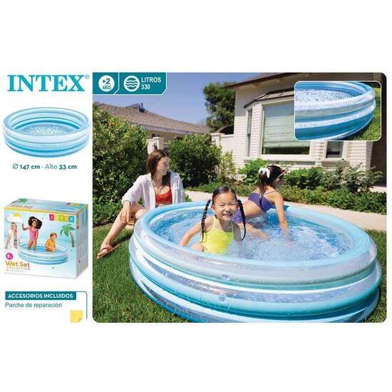 PISCINA INFANTIL HINCHABLE BLUE BISS 147X33CM (+2 AÑOS) image 0