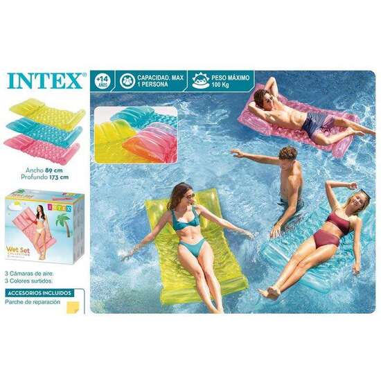 COLCHONETA HAMACA TRANSPARENTE 89X173CM (+14 AÑOS) - MODELOS SURTIDOS image 0