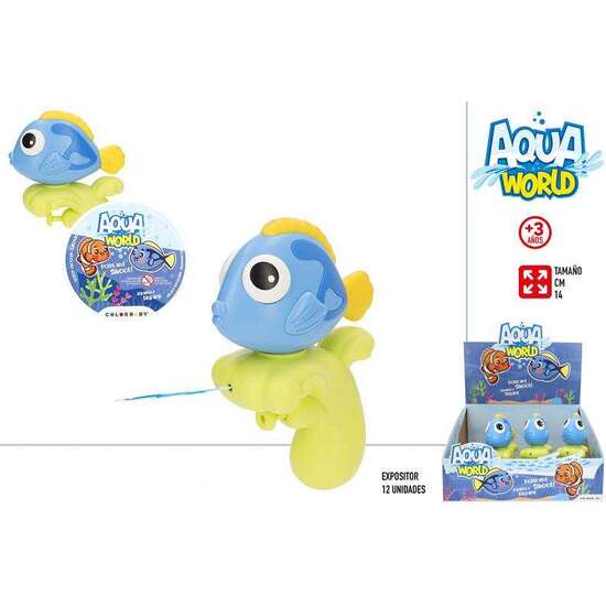 PISTOLA AGUA INFANTIL PEZ AZUL 14 CM - MODELOS SURTIDOS image 0