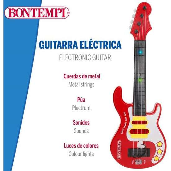 GUITARRA ELECTRICA ROCK 51CM CON LUCES Y SONIDOS. image 1