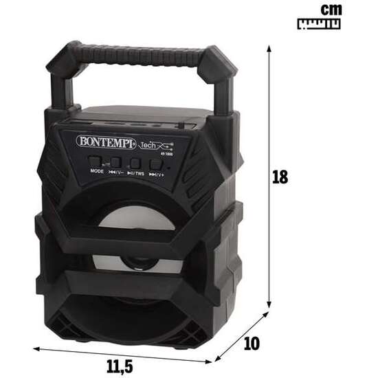MINI ALTAVOZ KARAOKE CON MICRO CON LUCES , SONIDOS Y CARGADOR USB INCLUIDO. 15X10X18 CM. image 3