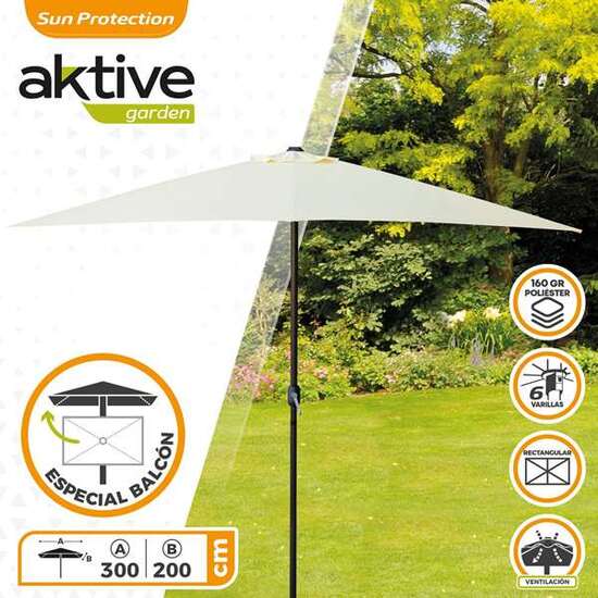PARASOL TERRAZA 300X200 CM CON CHIMENEA Y MÁSTIL DE ALUMINIO 4.8 CM image 1