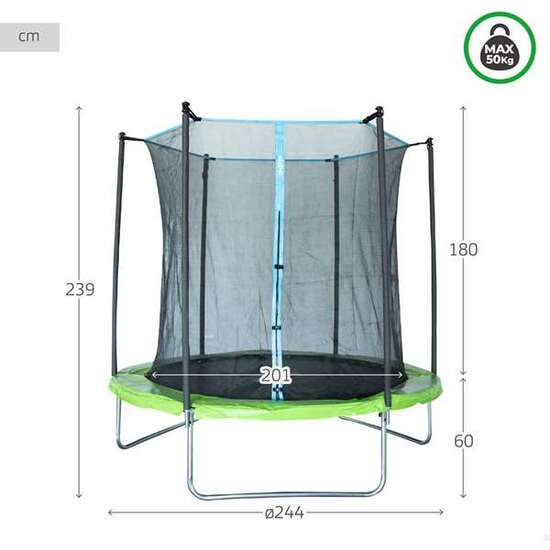 TRAMPOLIN DIAMETRO 244X239 CM. SOPORTA MAXIMO 50KG image 3