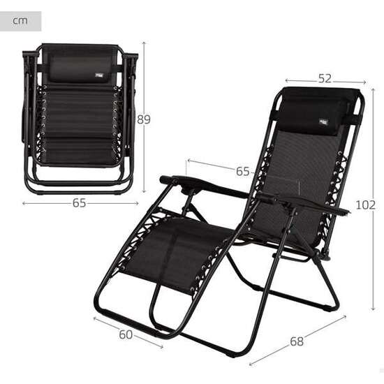 TUMBONA TEXTILENO 52X68X102 CM COLOR NEGRO image 3