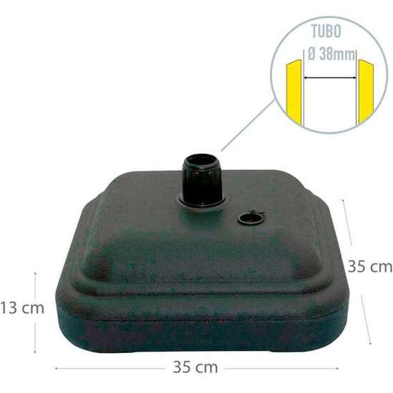 SOPORTE PARASOL PLASTICO 35X35X13 CM-12KG DIAMETRO3,8 CM image 3