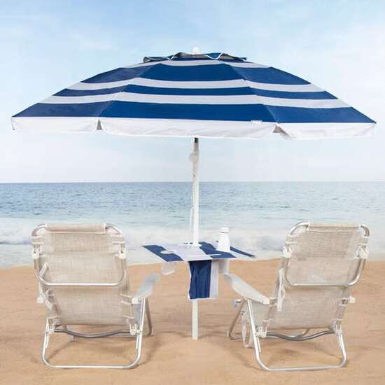 PARASOL DIAMETRO 210 CM CON MESA PLEGABLE. image 1