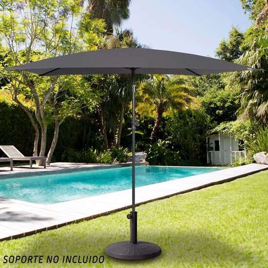 PARASOL TERRAZA BALCON ORIENTABLE 125X200 CM POLYESTER COLOR ANTRACITA. image 1
