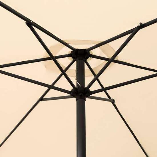 PARASOL DE TERRAZA DIAMETRO 250 CM CON VENTANA Y MASTIL DE ALUMINIO DIAMETRO 3.4 CM COLOR CREMA image 5