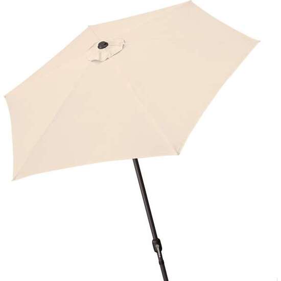 PARASOL DE TERRAZA DIAMETRO 250 CM CON VENTANA Y MASTIL DE ALUMINIO DIAMETRO 3.4 CM COLOR MARRON image 0