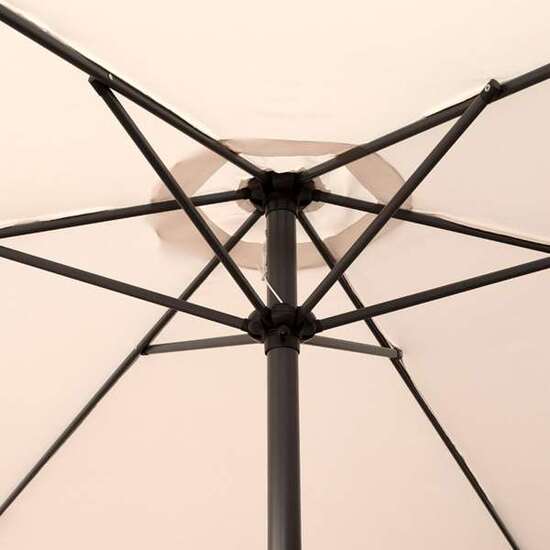 PARASOL DE TERRAZA DIAMETRO 250 CM CON VENTANA Y MASTIL DE ALUMINIO DIAMETRO 3.4 CM COLOR MARRON image 5