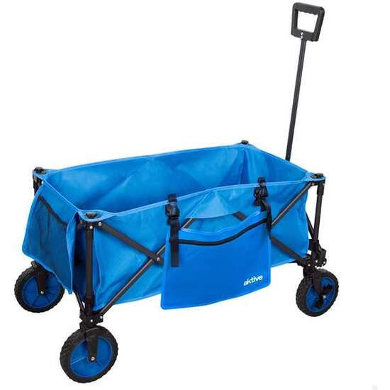 CARRO DE PLAYA PLEGABLE 88X47X53/108 CM CON BOLSILLO LATERA image 0