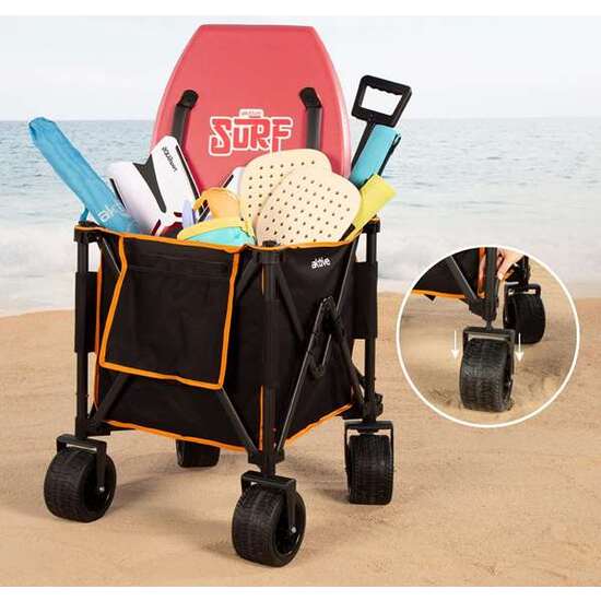 CARRO DE PLAYA PLEGABLE 52X52X71/105CM CON RUEDAS 17X10CM image 2