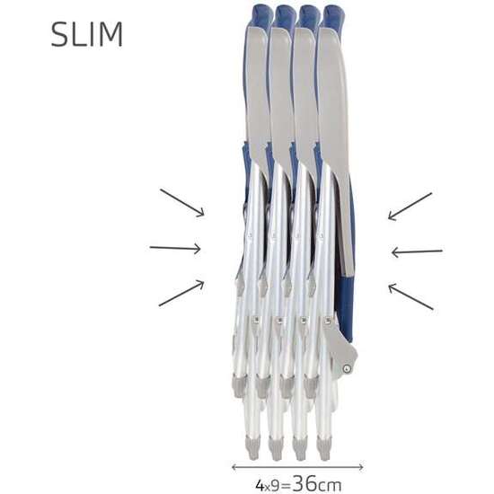 SILLA PLEGABLE SLIM ALUMINIO 6 POSICIONES 47X56X89CM CON ASAS. image 2