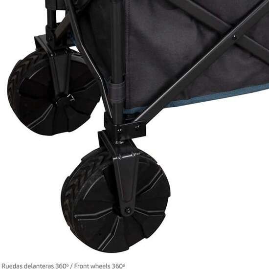 CARRO DE PLAYA PLEGABLE 91X49X99CM CON RUEDAS GRANDES. image 2