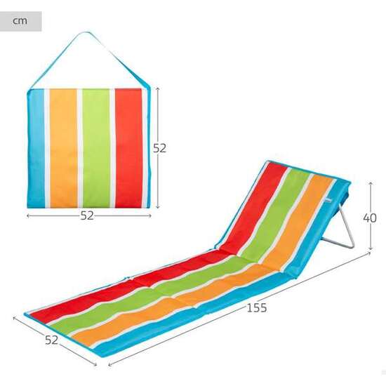 ESTERILLA PLEGABLE PORTATIL RECLINABLE 155X52X40CM image 3