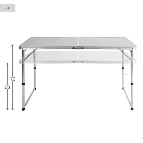 MESA MALETIN CAMPING ALUMINIO 120X60XH60/70CM AJUSTABLE image 2