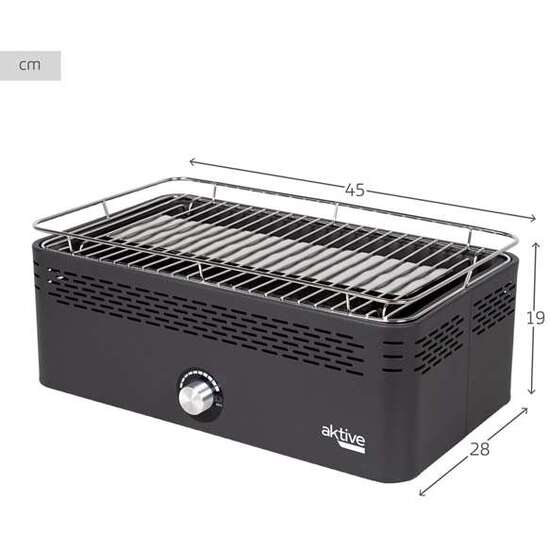 BARBACOA RECTANGULAR SIN HUMO CON PROTECCIÓN ANTIGOTEO 45X28X19CM image 3