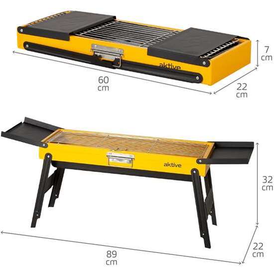 BARBACOA CARBON PLEGABLE 89X22X32CM image 3