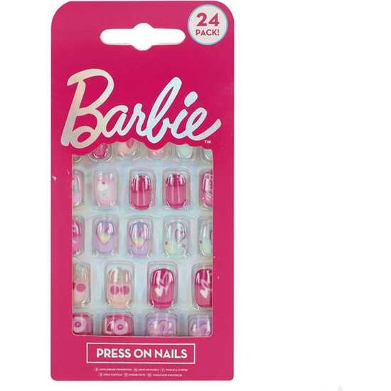 SET 24 UÑAS POSTIZAS BARBIE image 0