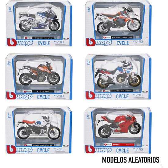 MOTO METAL BURAGO SPORT ESCALA1:18 - MODELOS SURTIDOS image 0